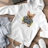 Cute Puppy With A Radio Unisex Hoodie