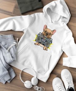 Cute Puppy With A Radio Unisex Hoodie