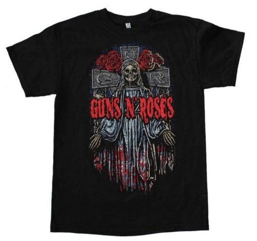 GUNS N ROSES Skeleton Cross T-Shirt V