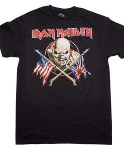 IRON MAIDEN Crossed Flags T-Shirt