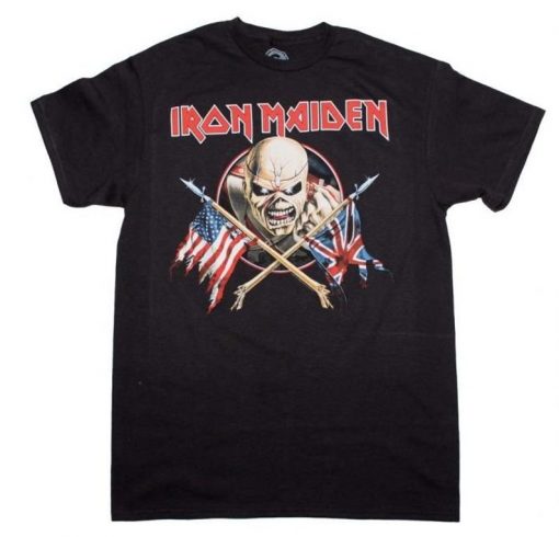 IRON MAIDEN Crossed Flags T-Shirt