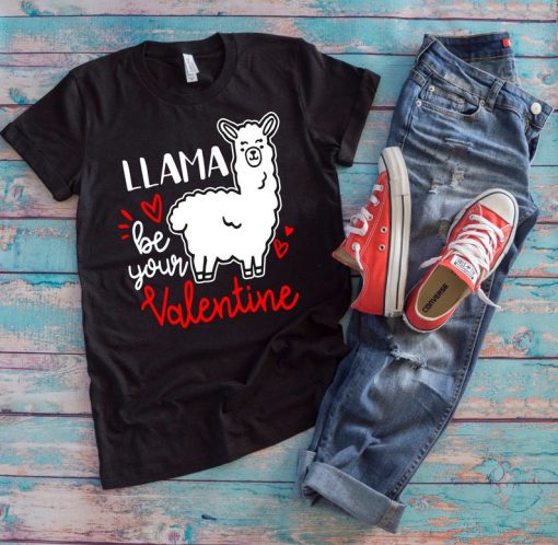 Llama Be Your Valentine T-Shirt V