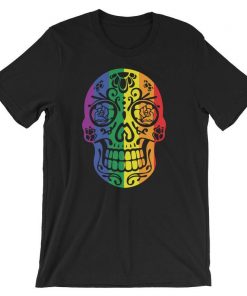 Rainbow Pride Colors Sugar Skull Shirt