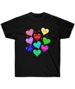 girls valentine T-shirt V