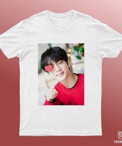 Jin Cute Heart Unisex White T-Shirt