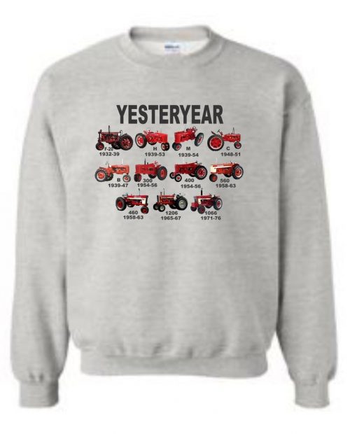 Yesteryear tractor crew neck sweatshirt V