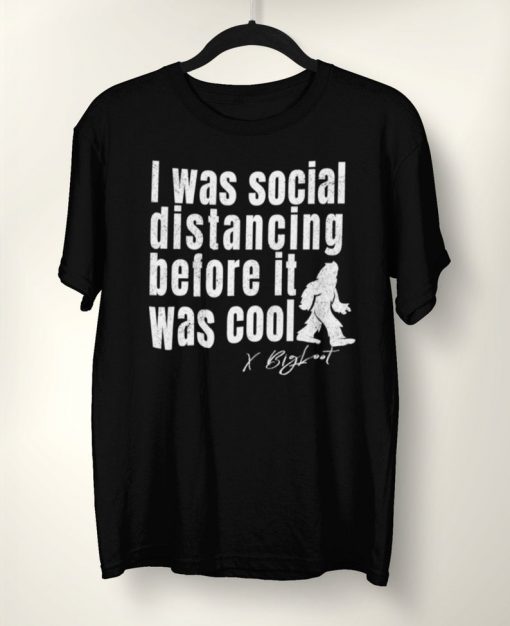 Social Distancing Funny Big Foot T-Shirt V