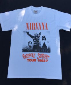 Vintage 90’s Nirvana In Utero Butthole Surfers Tour 1993 T-Shirt V