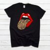 Leopard Tongue Red Lips T Shirt