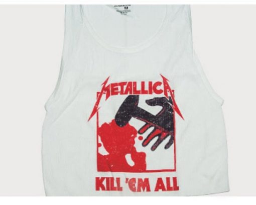 Metallica kill them all white tank top