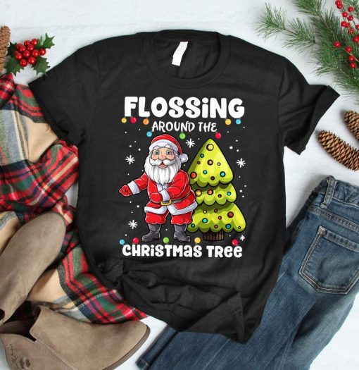 Santa Flossing Christmas Shirt