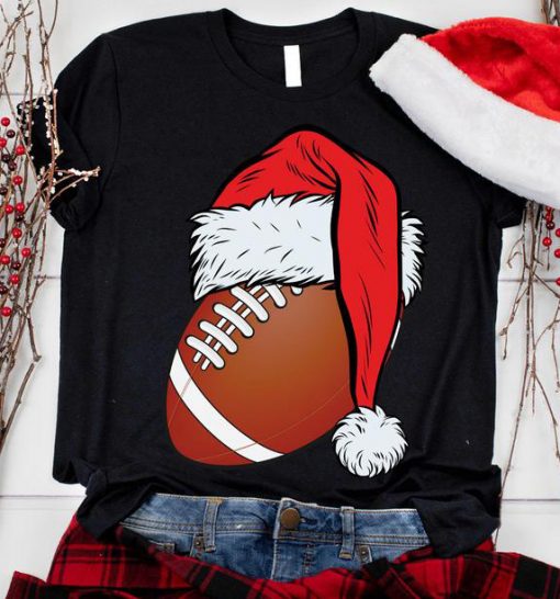 Santa Football Christmas Shirt