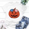 US Flag Glassed Pumpkin, Halloween Shirt