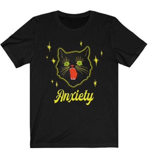 Anxiety Black Cat T-Shirt