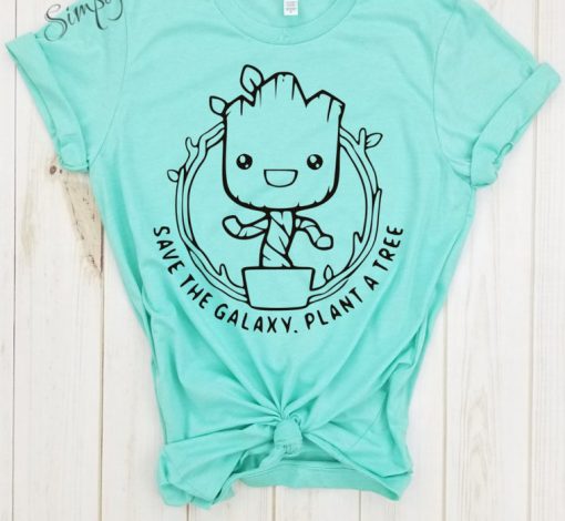 Groot save the galaxy plant a tree - shirt