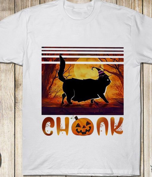 Halloween Cat Chonk Pumpkin T-Shirt