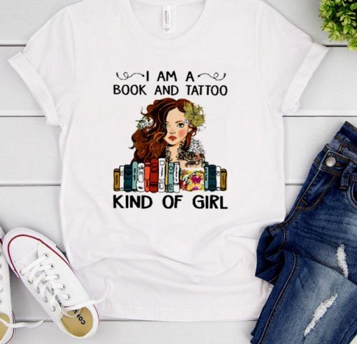 I Am a Book and Tatoo kind of Girl Bookaholic T-Shirt