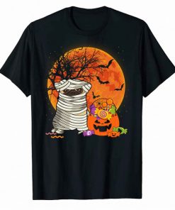 Pugkin Pug Mummy Halloween T-Shirt