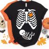 Skeleton Maternity Halloween t-shirt