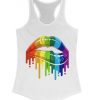 Lgbtq Rainbow Lips Tank Top