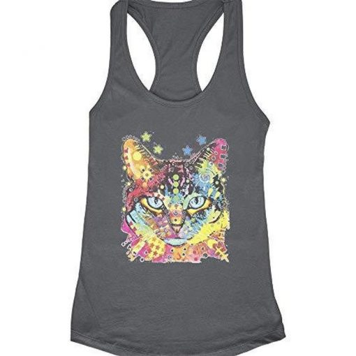 Neon Cat Racerback Tank Top