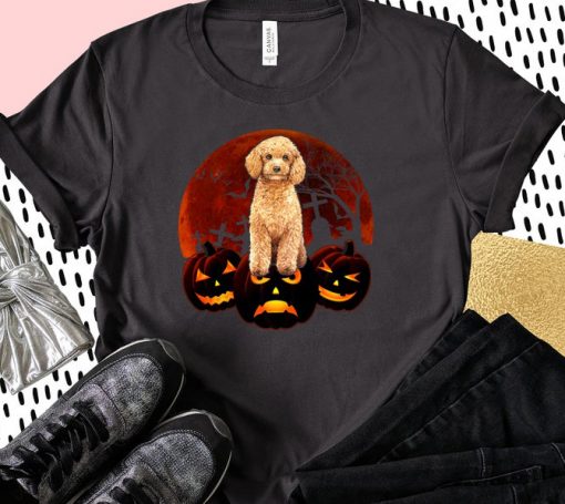 Poodles Pumpkin Halloween T Shirt