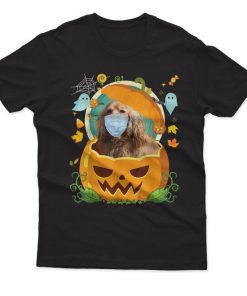 Pumpkin Dog Wearing Mask Unisex Shirt