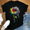 Funny Zero Fucks Given Sunflower Skull Shirt