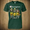 Green Bay Packers Champion Favre 4 Starr 15 Rodgers 12 signatures shirt