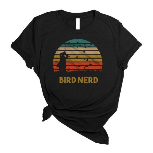 Bird Nerd Watching Vintage Retro Birdwatching Watcher Gifts T-Shirt