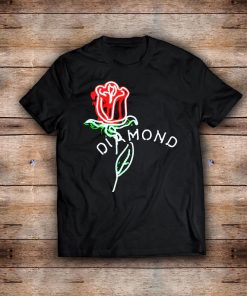 Diamond Supply Co Pacsun Black Cotton Rose Diamond Unisex T shirt