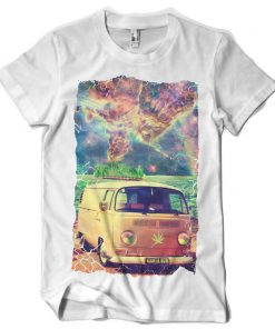 Psychedelic Volkswagen trip cannabis art shirt