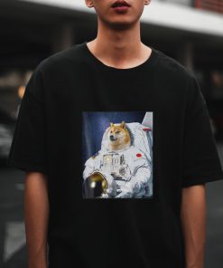 Funny Astro DOGE-COIN MEME to the Moon T-Shirt