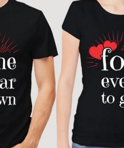 One year down forever to go tshirt COUPLE THD