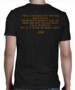 KNEEL AND BEHOLD Dragon Slayer BACK T-shirt THD