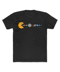 Pac Man Sun Eating Other Planets T-Shirt thd