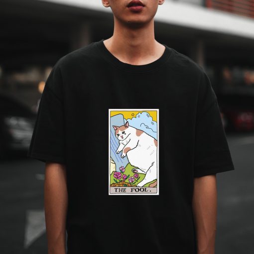 Sad Cat Meme The Fool Tarot T-shirt