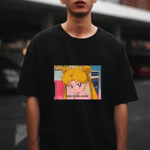 Sailor Moon Boys Are The Enemy T Shirt