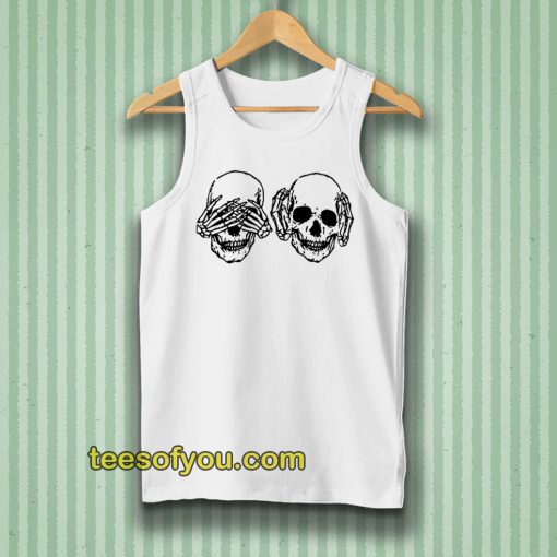 Hear See No Evil Skull Tanktop