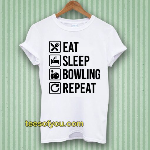 Eat Sleep Bowlinger Repeat Husband Tshirt