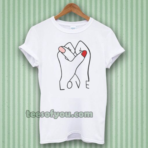 LOVE HANDS FINGER T-SHIRT