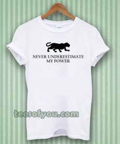 never underestimate my power t-shirt