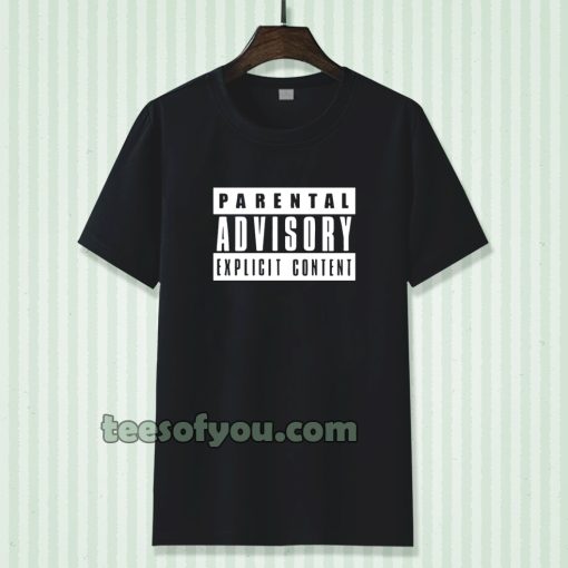 parental advisory black t-shirt