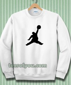 Funny Fat Air Jordan White Sweatshirt