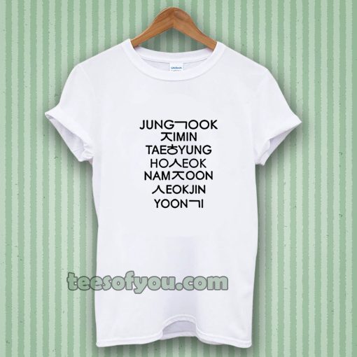 jung kook and friend bts t-shirt