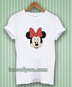 minnie mouse face t-shirt