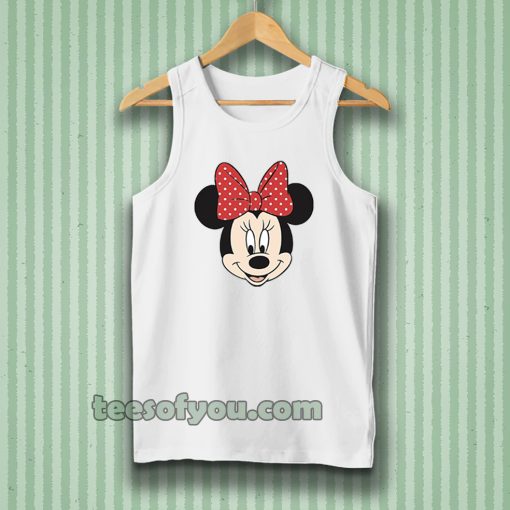 minnie mouse face tanktop