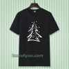 Evergreen Scribble Snow Tree Boyfriend Tee T-shirt