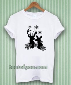 Free Reindeer Snowflakes T-shirt