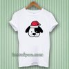 Perro navidad santa claus dibujos animados T-shirt TPKJ3